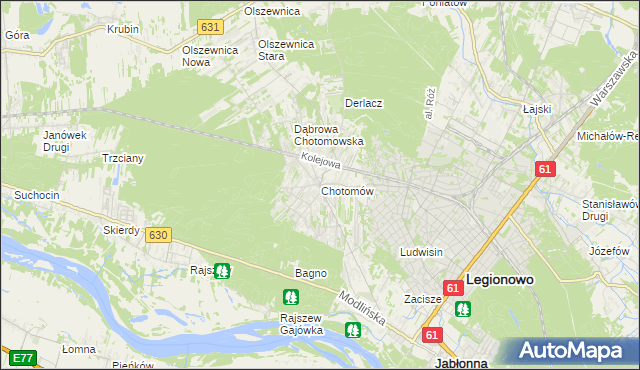 mapa Chotomów, Chotomów na mapie Targeo