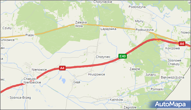 mapa Chotyniec, Chotyniec na mapie Targeo