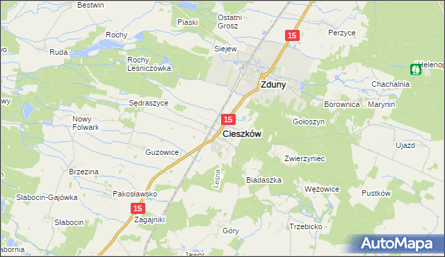 mapa Cieszków, Cieszków na mapie Targeo