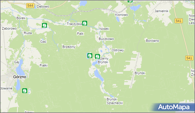 mapa Czarny Bryńsk, Czarny Bryńsk na mapie Targeo