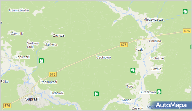 mapa Czołnowo, Czołnowo na mapie Targeo