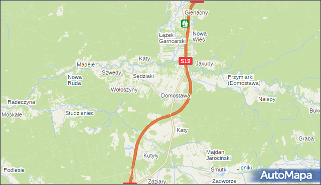 mapa Domostawa, Domostawa na mapie Targeo