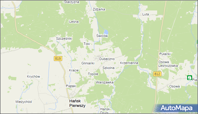 mapa Dubeczno, Dubeczno na mapie Targeo