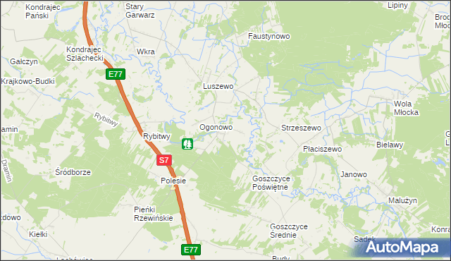 mapa Dziektarzewo, Dziektarzewo na mapie Targeo