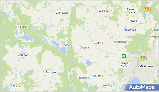 mapa Gilginia, Gilginia na mapie Targeo