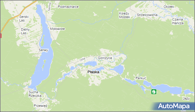 mapa Gorczyca, Gorczyca na mapie Targeo