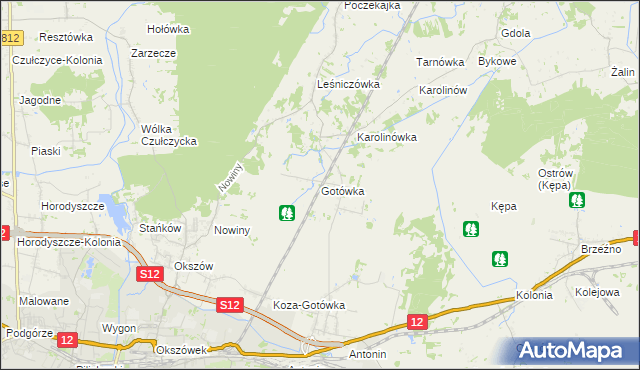 mapa Gotówka, Gotówka na mapie Targeo