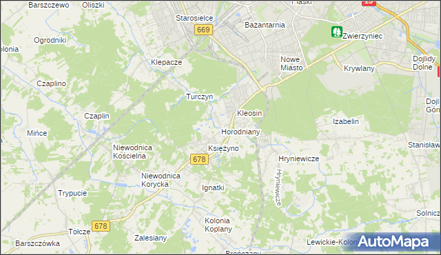 mapa Horodniany, Horodniany na mapie Targeo