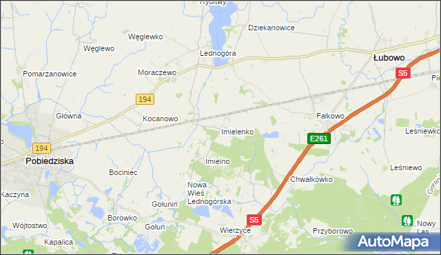 mapa Imielenko, Imielenko na mapie Targeo