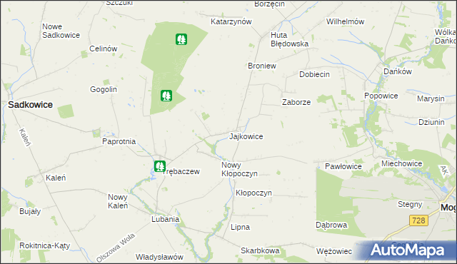 mapa Jajkowice, Jajkowice na mapie Targeo