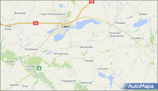 mapa Jakubkowo gmina Łasin, Jakubkowo gmina Łasin na mapie Targeo