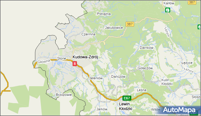 mapa Jerzykowice Wielkie, Jerzykowice Wielkie na mapie Targeo