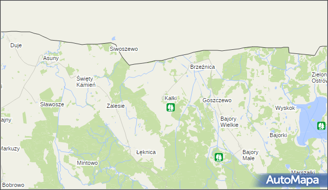 mapa Kałki gmina Srokowo, Kałki gmina Srokowo na mapie Targeo