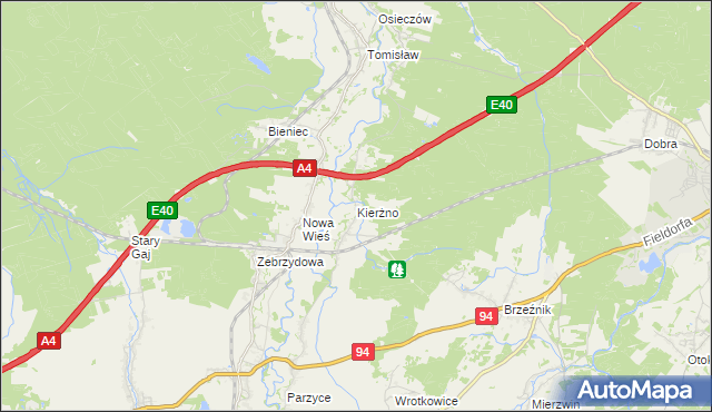 mapa Kierżno, Kierżno na mapie Targeo