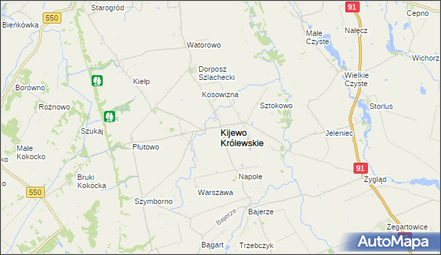 mapa Kijewo Królewskie, Kijewo Królewskie na mapie Targeo