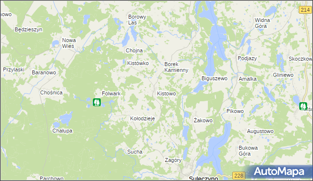 mapa Kistowo, Kistowo na mapie Targeo