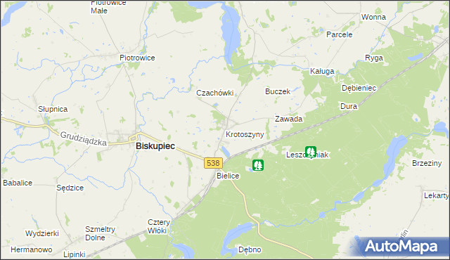 mapa Krotoszyny, Krotoszyny na mapie Targeo