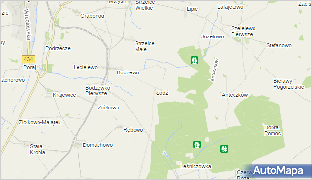 mapa Łódź gmina Piaski, Łódź gmina Piaski na mapie Targeo