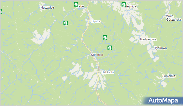 mapa Łubne, Łubne na mapie Targeo