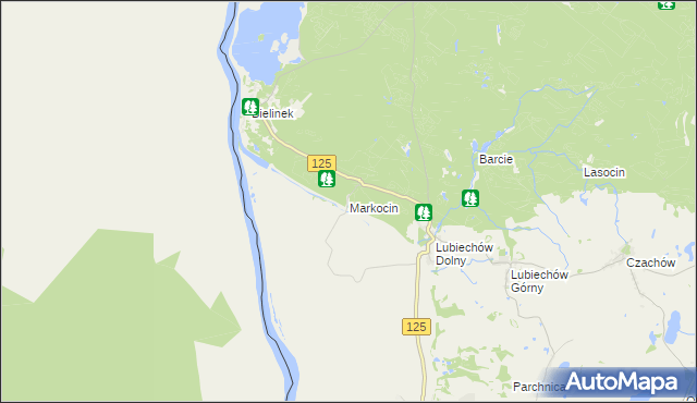 mapa Markocin gmina Cedynia, Markocin gmina Cedynia na mapie Targeo