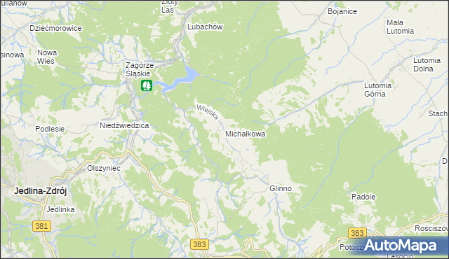 mapa Michałkowa, Michałkowa na mapie Targeo