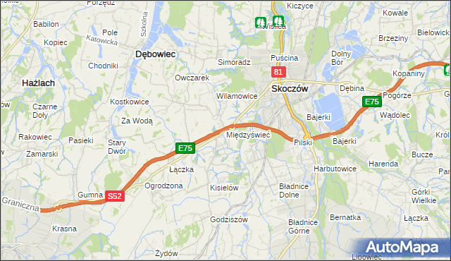 mapa Międzyświeć, Międzyświeć na mapie Targeo