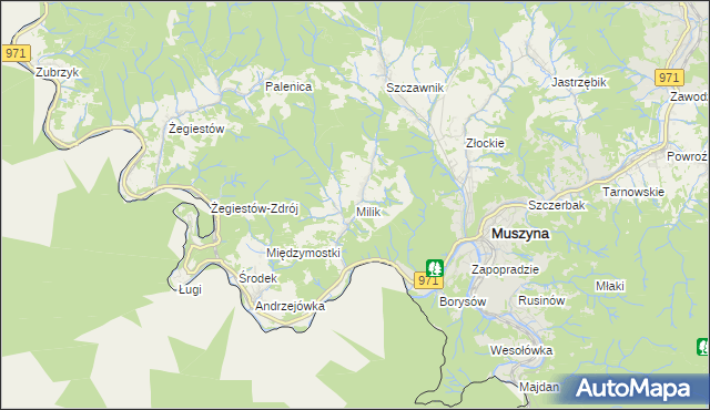 mapa Milik, Milik na mapie Targeo