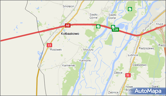 mapa Moczyły, Moczyły na mapie Targeo