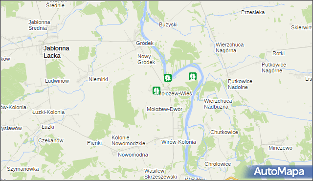 mapa Mołożew-Wieś, Mołożew-Wieś na mapie Targeo