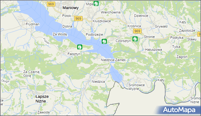 mapa Niedzica-Zamek, Niedzica-Zamek na mapie Targeo