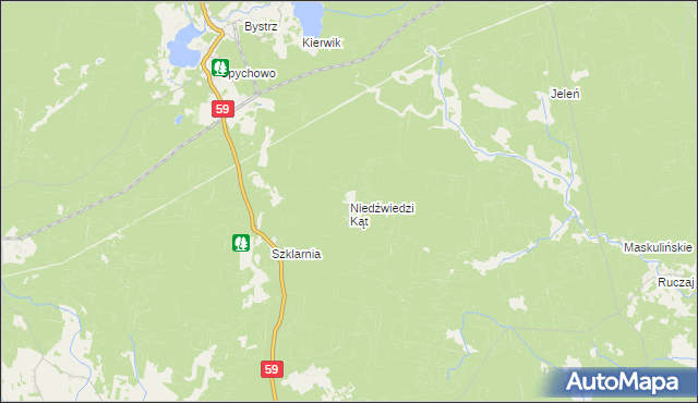 mapa Niedźwiedzi Kąt, Niedźwiedzi Kąt na mapie Targeo