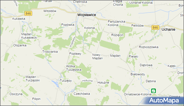 mapa Nowy Majdan, Nowy Majdan na mapie Targeo