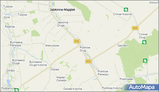 mapa Piotrków Drugi, Piotrków Drugi na mapie Targeo