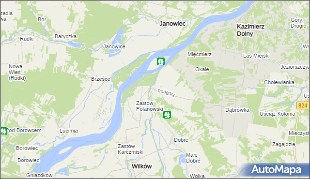 mapa Podgórz gmina Wilków, Podgórz gmina Wilków na mapie Targeo