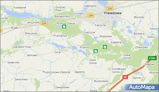 mapa Promno, Promno na mapie Targeo