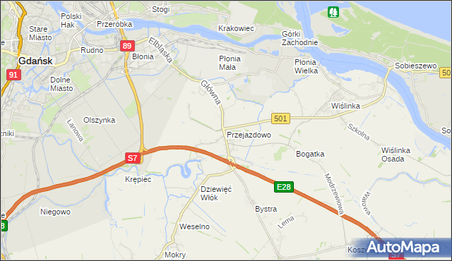 mapa Przejazdowo, Przejazdowo na mapie Targeo
