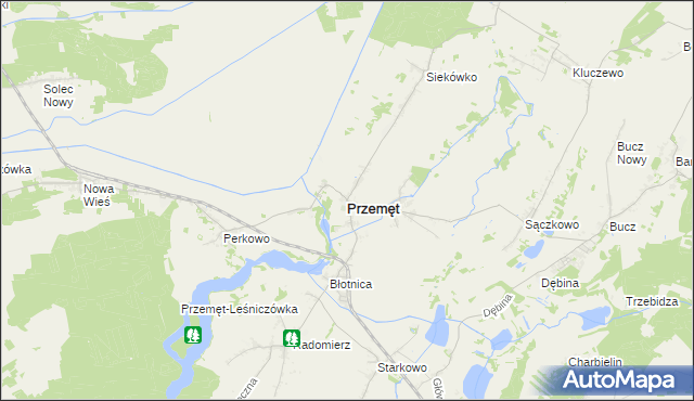 mapa Przemęt, Przemęt na mapie Targeo