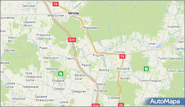 mapa Przyjmo, Przyjmo na mapie Targeo