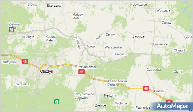 mapa Przymiłowice-Podgrabie, Przymiłowice-Podgrabie na mapie Targeo