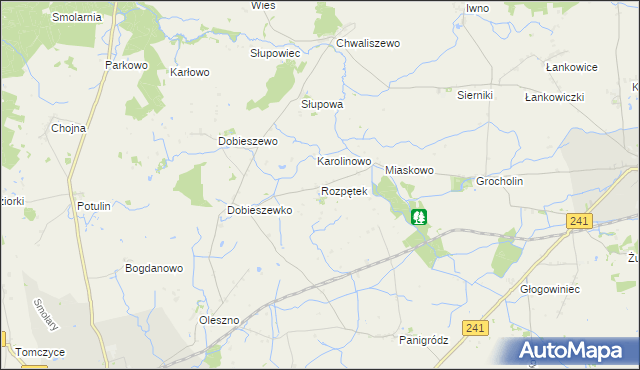 mapa Rozpętek, Rozpętek na mapie Targeo