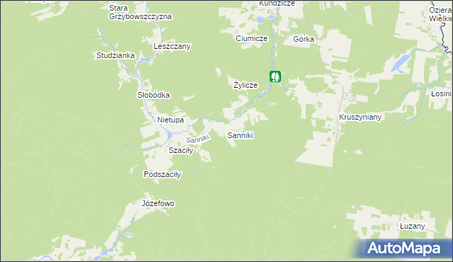 mapa Sanniki gmina Krynki, Sanniki gmina Krynki na mapie Targeo