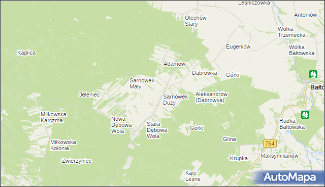 mapa Sarnówek Duży, Sarnówek Duży na mapie Targeo