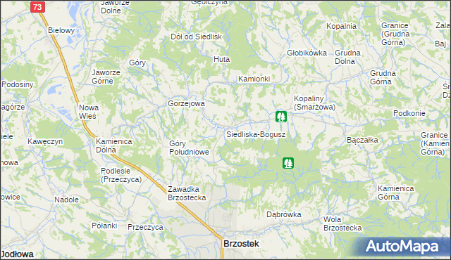 mapa Siedliska-Bogusz, Siedliska-Bogusz na mapie Targeo