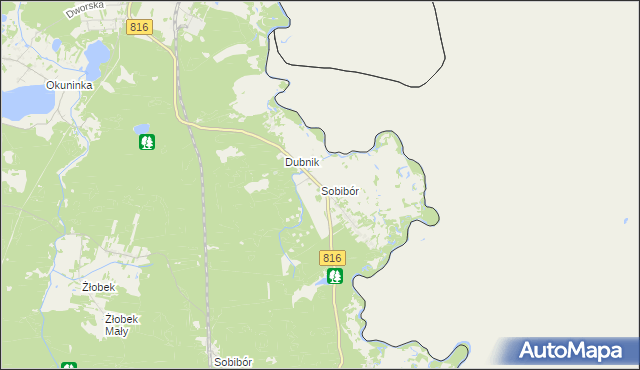 mapa Sobibór, Sobibór na mapie Targeo