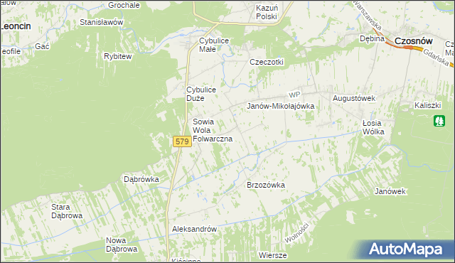 mapa Sowia Wola, Sowia Wola na mapie Targeo
