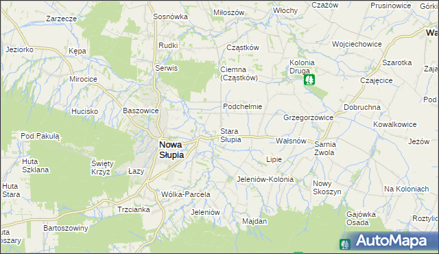 mapa Stara Słupia, Stara Słupia na mapie Targeo