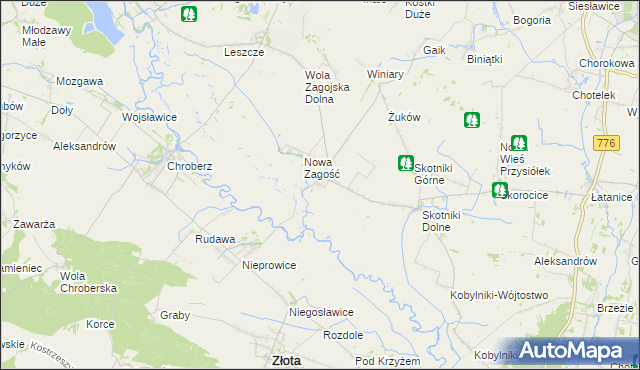 mapa Stara Zagość, Stara Zagość na mapie Targeo