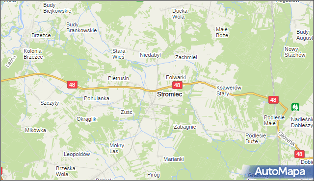 mapa Stromiec, Stromiec na mapie Targeo