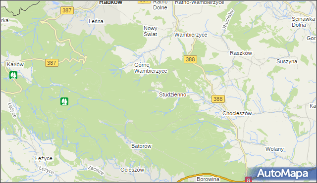 mapa Studzienno, Studzienno na mapie Targeo