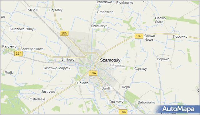 mapa Szamotuły, Szamotuły na mapie Targeo